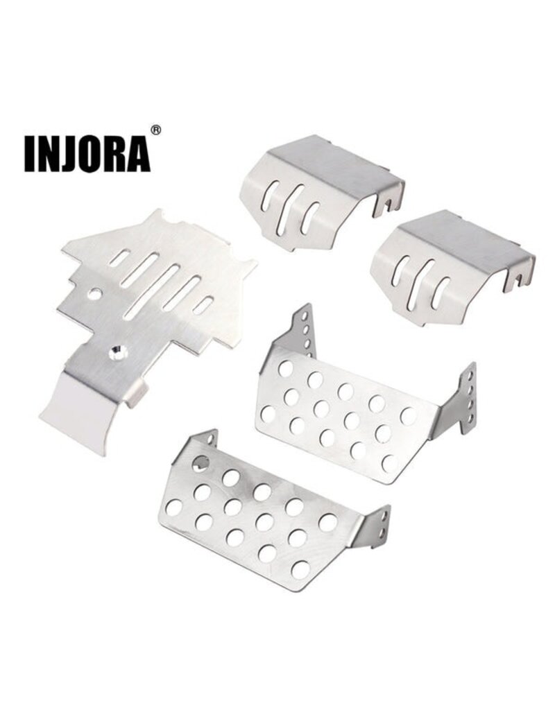INJORA INJCRAW18332_ALL STAINLESS STEEL SKID PLATE & AXLES ARMOR FOR TRAXXAS® TRX-4™