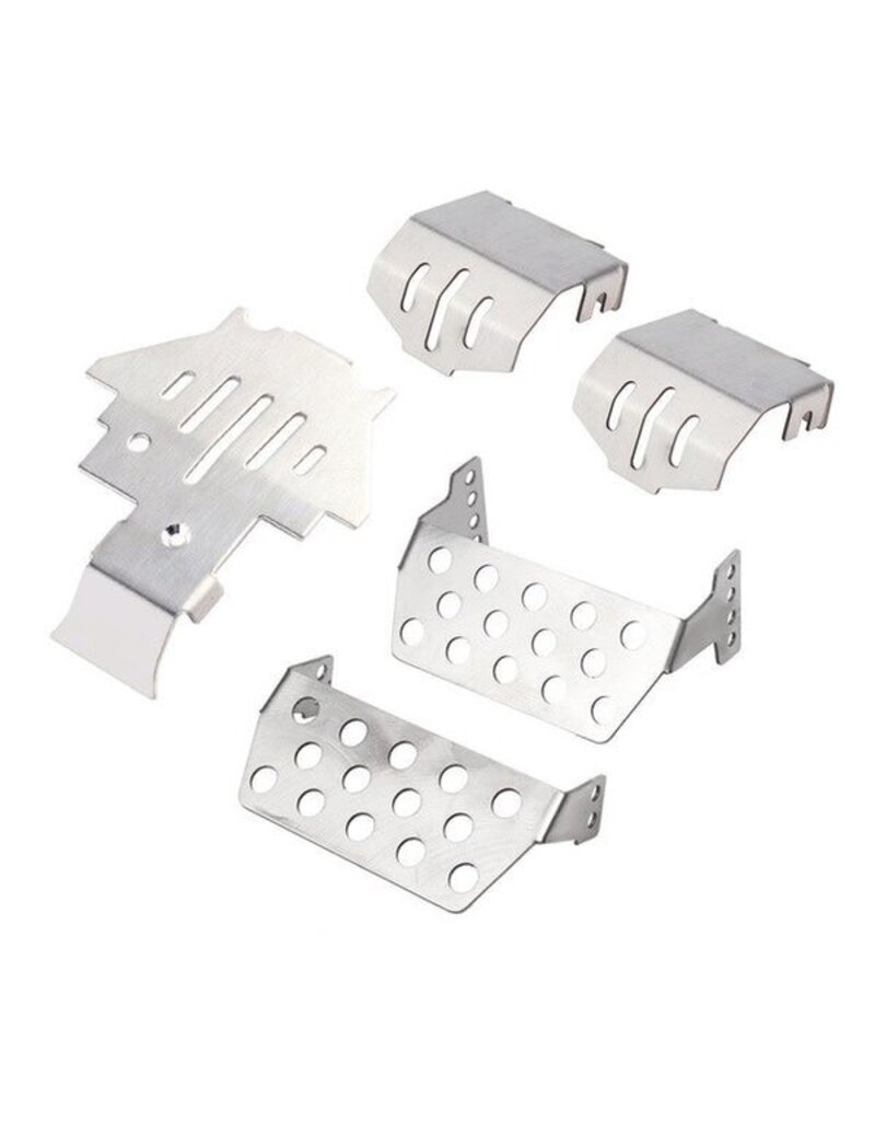 INJORA INJCRAW18332_ALL STAINLESS STEEL SKID PLATE & AXLES ARMOR FOR TRAXXAS® TRX-4™