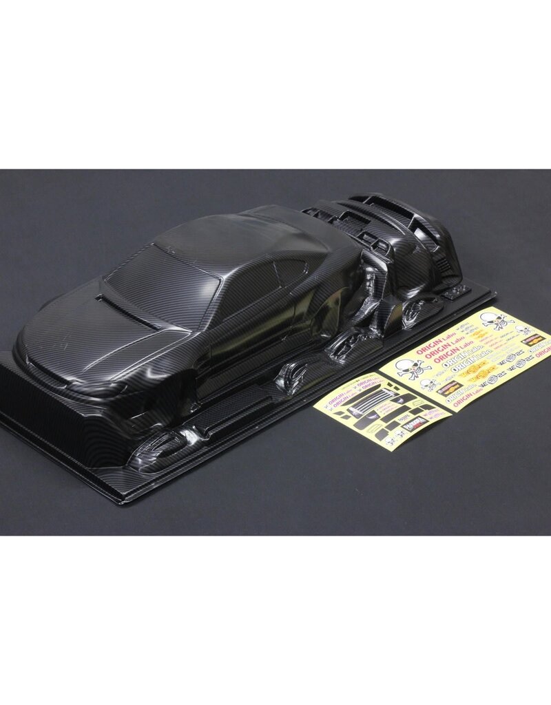 PANDORA RC PABFCB-195C 1/10 NISSAN SILVIA S15 ORIGIN LABO RAIJIN DRIFT BODY SET (THUNDER GOD) (CARBON FIBER DIPPED) (257-260MM)