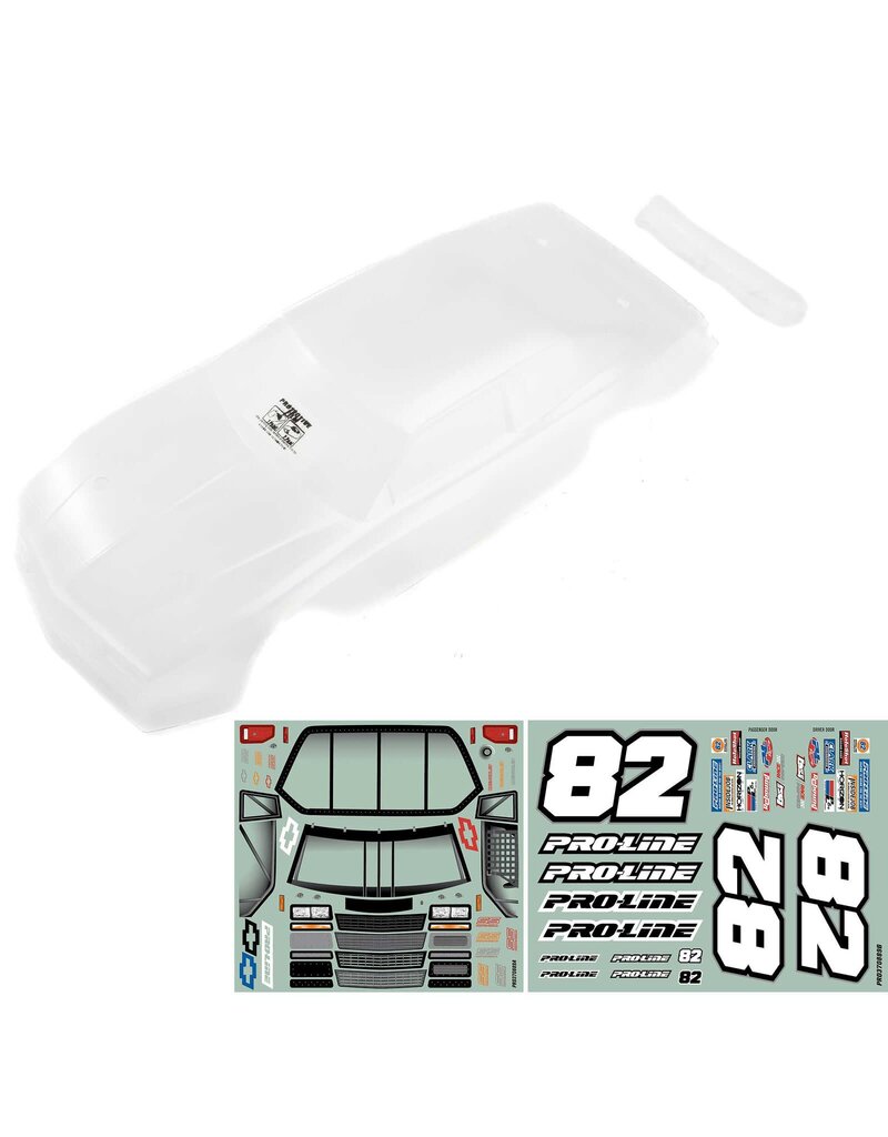 PROLINE RACING PRO370817 PRE-CUT 1986 CHEVY MONTE CARLO CLEAR BODY: LOSI NASCAR
