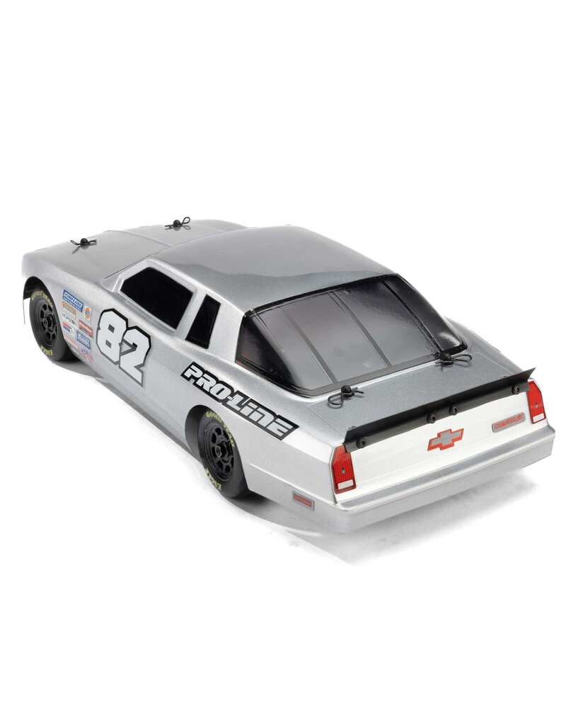 PROLINE RACING PRO370817 PRE-CUT 1986 CHEVY MONTE CARLO CLEAR BODY: LOSI NASCAR