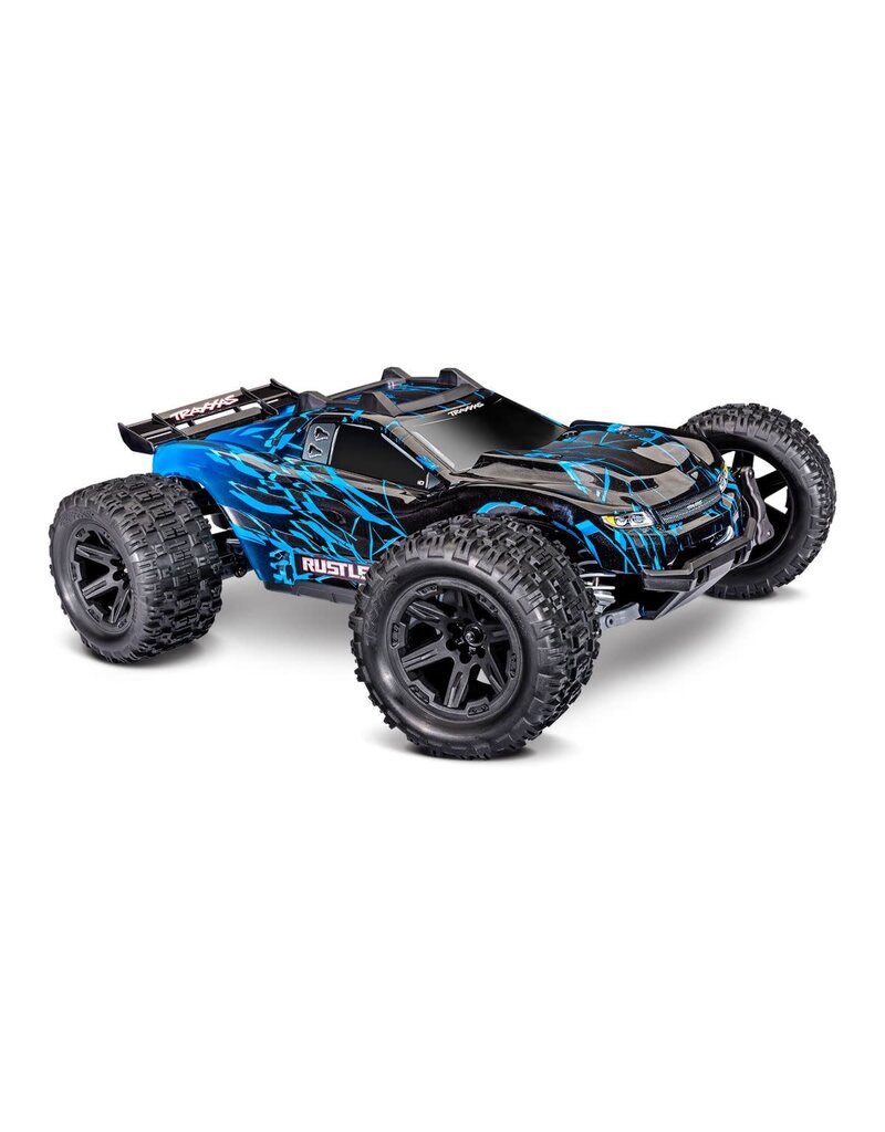 TRAXXAS TRA67464-4-BLUE RUSTLER 4X4 HD VX3 BL