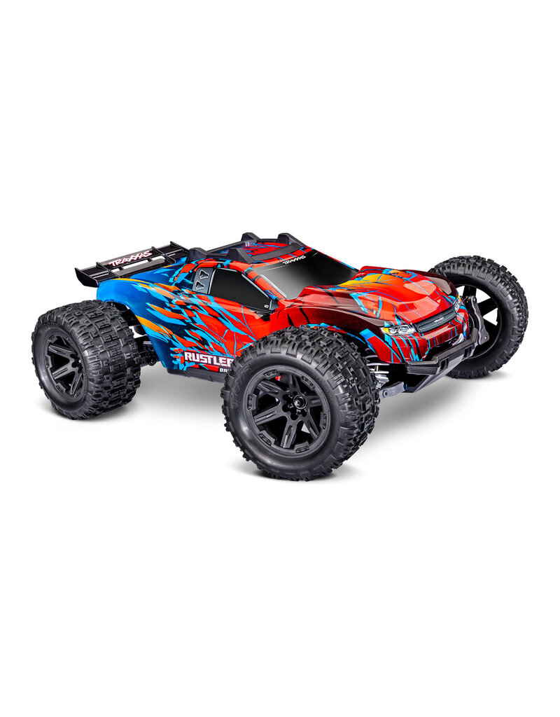 TRAXXAS TRA67464-4-RED RUSTLER 4X4 HD VX3 BL