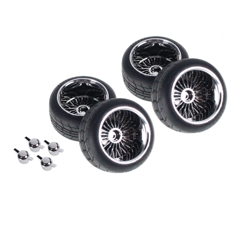 RER23183 PRE-MOUNTED R15 RADIAL TIRE W/ 40 SPOKE WHEELS CHROME