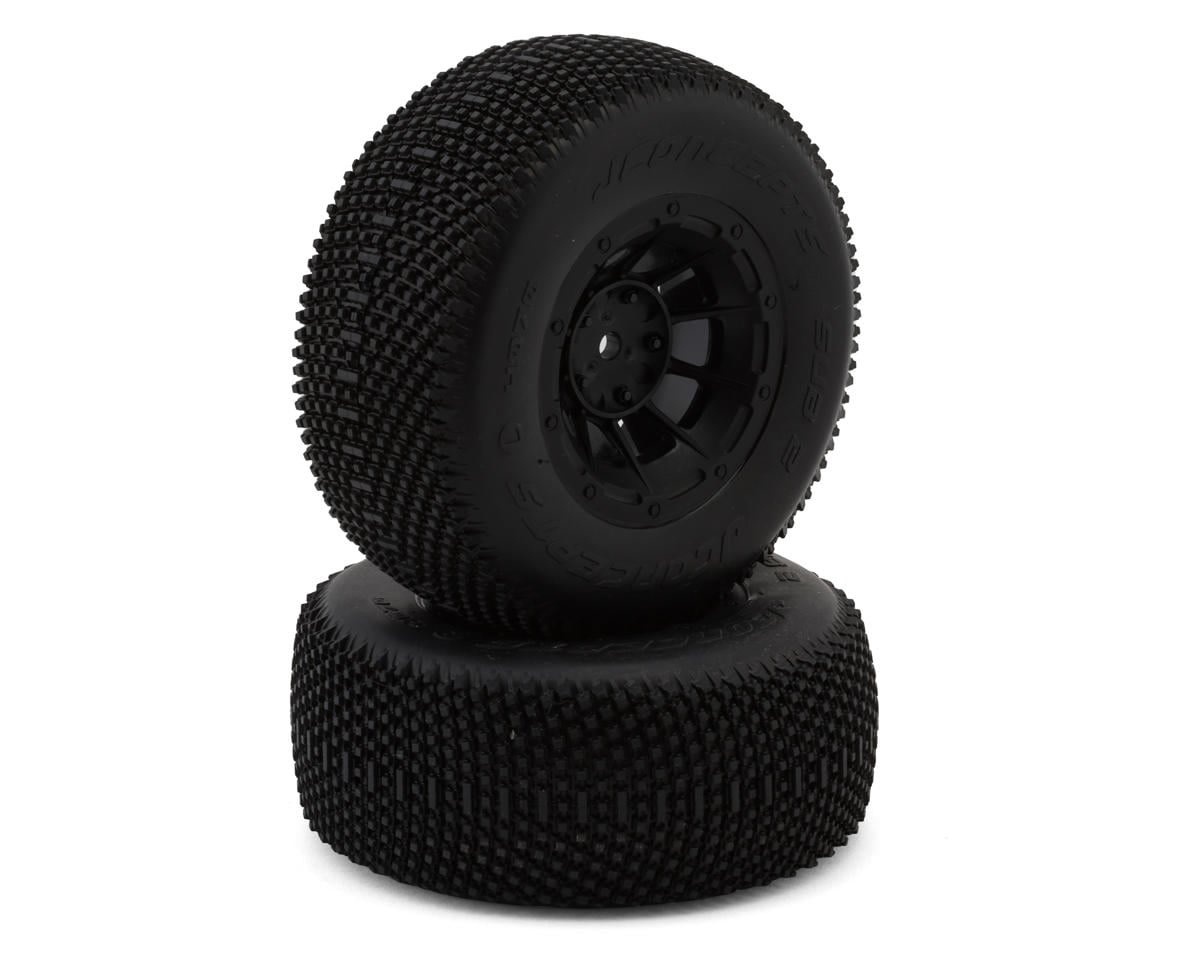 JCO4070-3234 SUBCULTURES 2 PRE-MOUNTED OFF-ROAD TIRES (2) (SLASH 2WD FRONT) (GREEN) W/12MM HEX