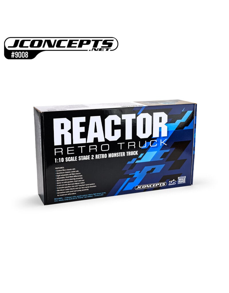 JCONCEPTS JCO9008 REACTOR STAGE 2 "WOLF" 1/10 ELECTRIC 4X4 MONSTER TRUCK KIT (CLASSIC) (10.75" WHEELBASE)