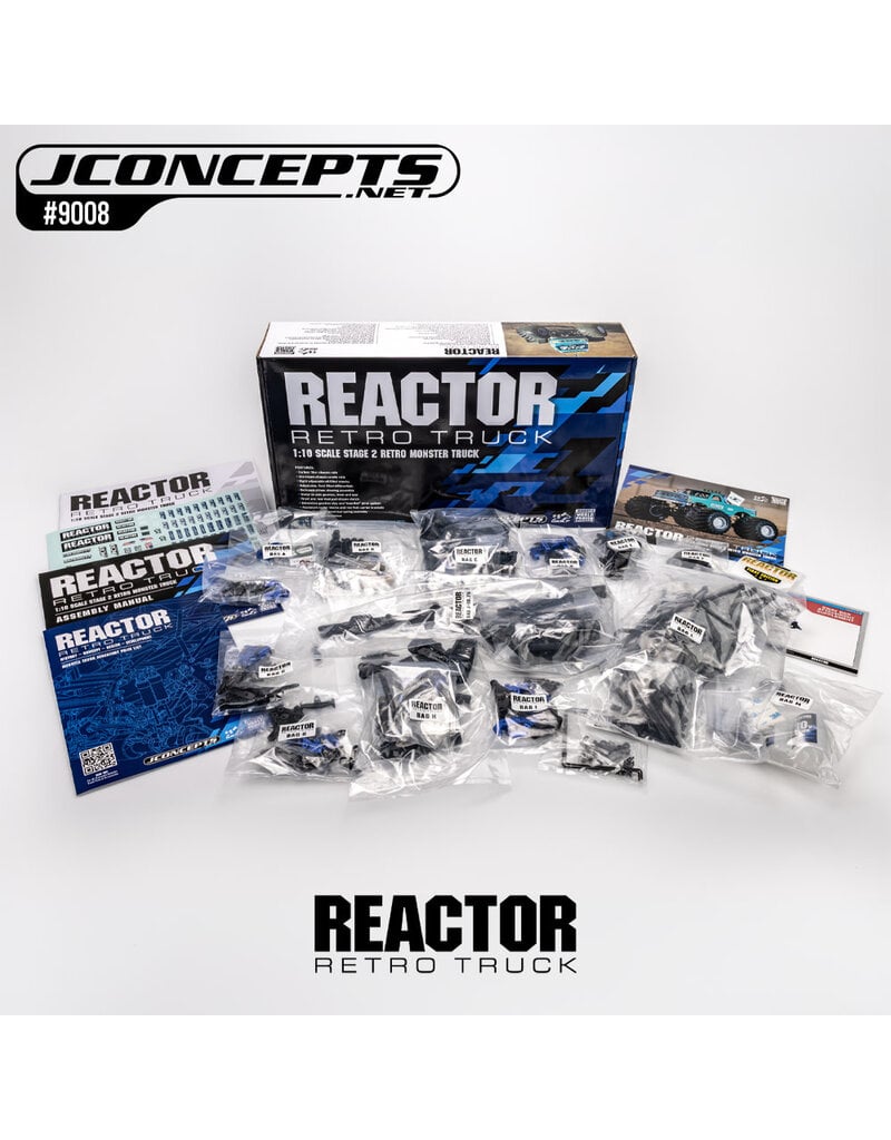 JCONCEPTS JCO9008 REACTOR STAGE 2 "WOLF" 1/10 ELECTRIC 4X4 MONSTER TRUCK KIT (CLASSIC) (10.75" WHEELBASE)