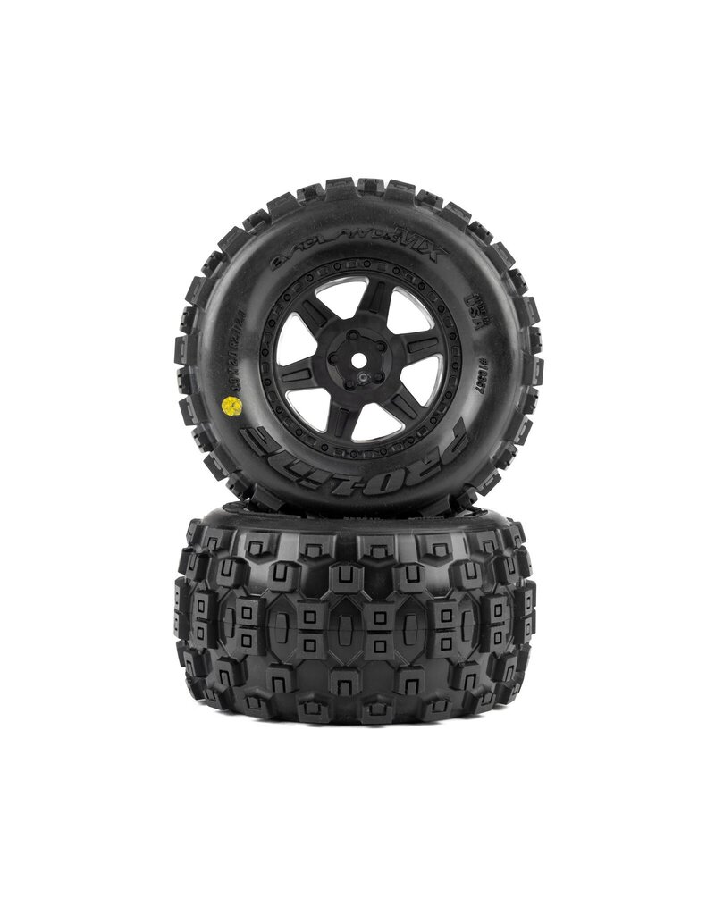 PROLINE RACING PRO1035710 BADLANDS MX MTD 12MM BLACK DESPERADO 2.0 WHEEL: MINI MAXX