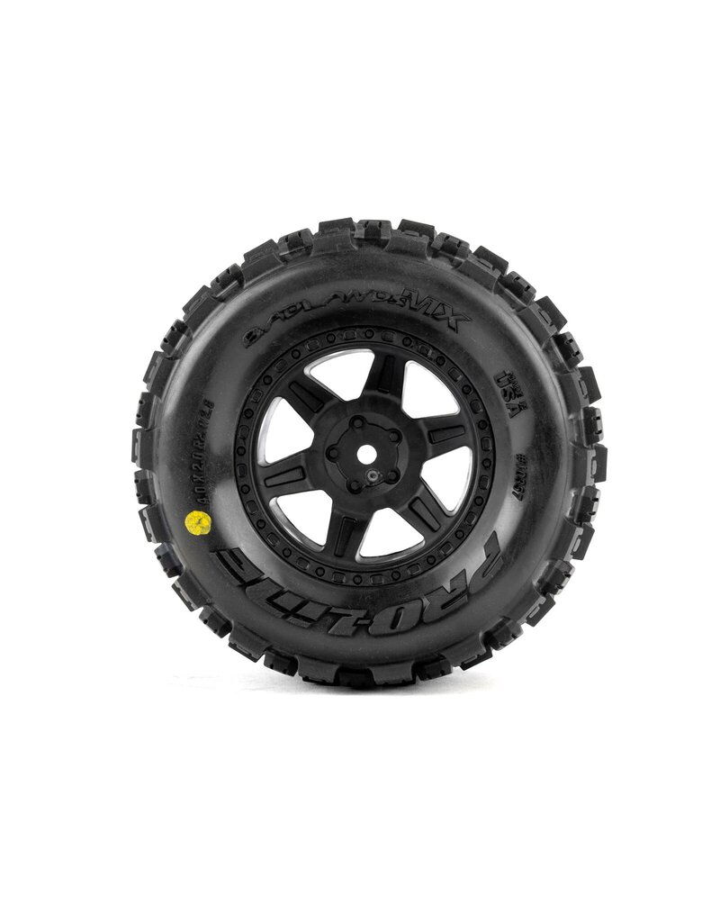 PROLINE RACING PRO1035710 BADLANDS MX MTD 12MM BLACK DESPERADO 2.0 WHEEL: MINI MAXX