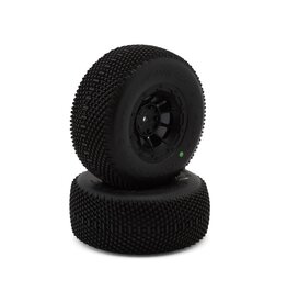JCONCEPTS JCO4070-3244 SUBCULTURES 2 PRE-MOUNTED OFF-ROAD TIRES (2) (SLASH REAR) (GREEN) W/12MM HEX