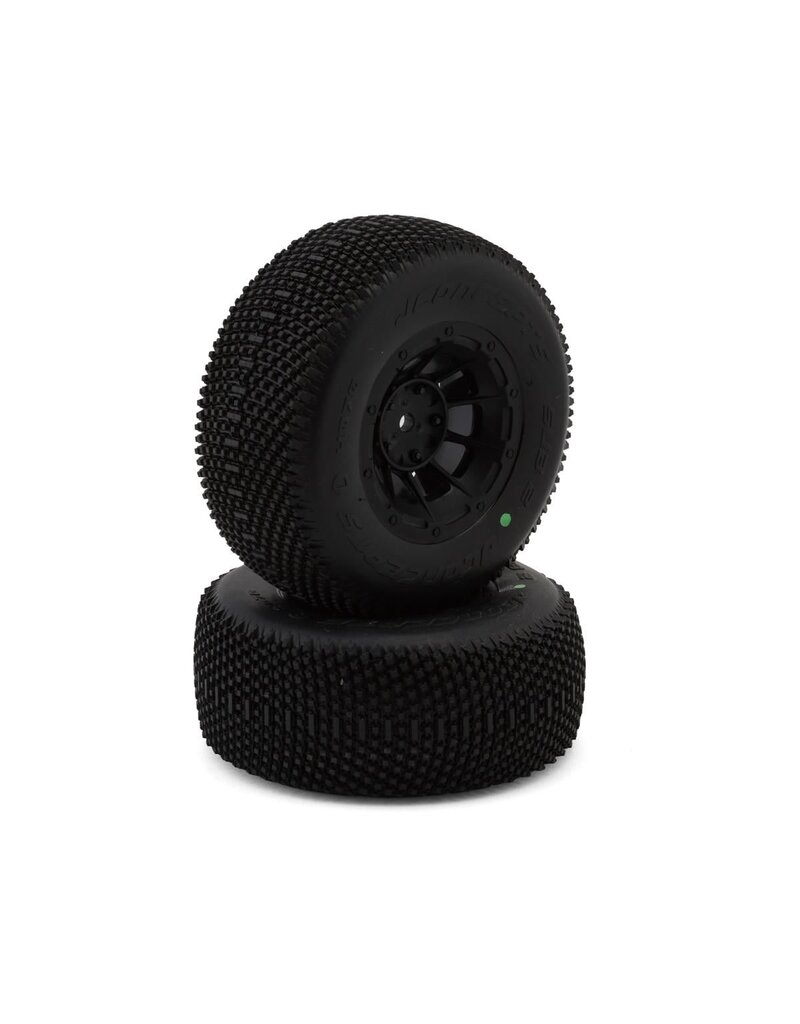 JCONCEPTS JCO4070-3244 SUBCULTURES 2 PRE-MOUNTED OFF-ROAD TIRES (2) (SLASH REAR) (GREEN) W/12MM HEX