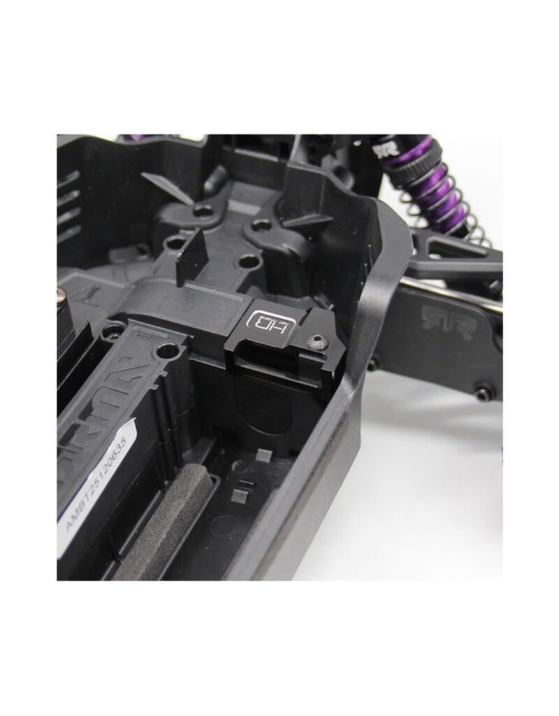 HOT RACING HRAAMN126M01 ARRMA® MINI KRATON® ALUMINUM TALL BATTERY FLEX STRAP HOLD-DOWN SET