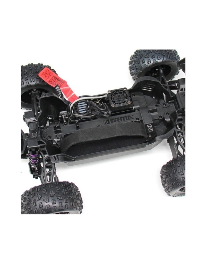 HOT RACING HRAAMN126M01 ARRMA® MINI KRATON® ALUMINUM TALL BATTERY FLEX STRAP HOLD-DOWN SET