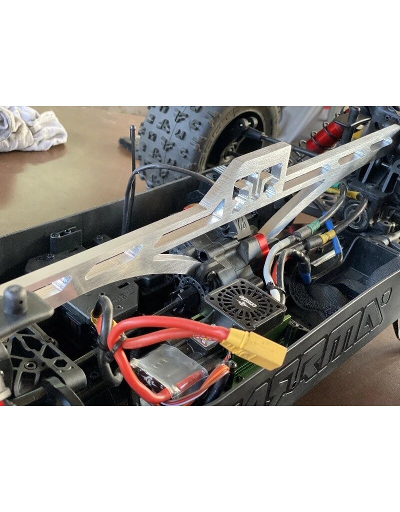 STUPID RC STP1132 ARRMA KRATON 8S CONVERSION KIT FOR BIG MOTORS AND PINIONS SILVER