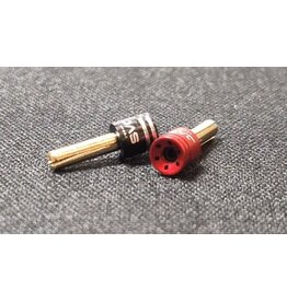 DAS SPEED DAS-0008 24K LOW PROFILE 2MM LIPO PLUGS W/ +/- TABS (1 PAIR)