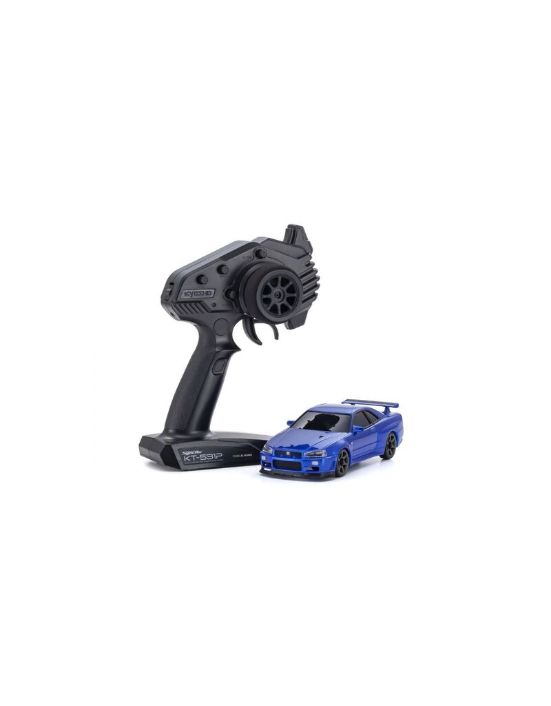 KYOSHO KYO32658MB MINI-Z AWD MA-020 NISSAN SKYLINE GT-R R34 V. SPEC II NUR METALLIC BLUE