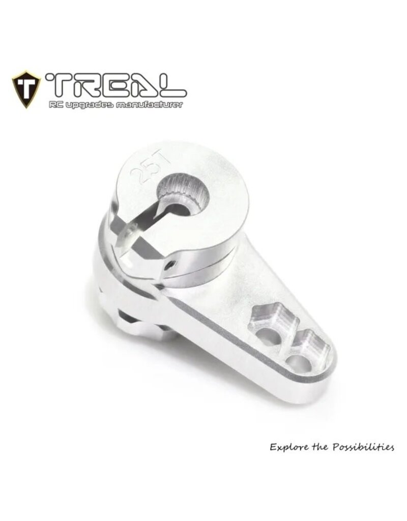 TREAL TRLX002V2PHY5 LOSI LMT ALUMINUM SERVO SAVER (25T) (SILVER)