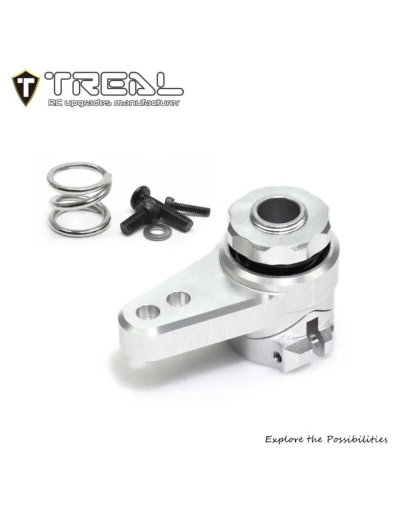 TREAL TRLX002V2PHY5 LOSI LMT ALUMINUM SERVO SAVER (25T) (SILVER)