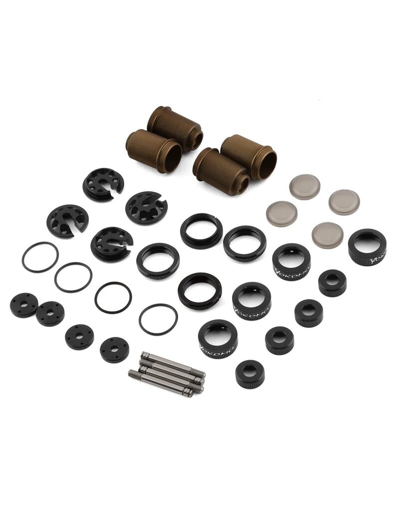 YOKOMO YOKY2-SBBSA ALUMINUM SLF BIG BORE KASHIMA COATED DRIFT SHOCKS SET (BLACK)