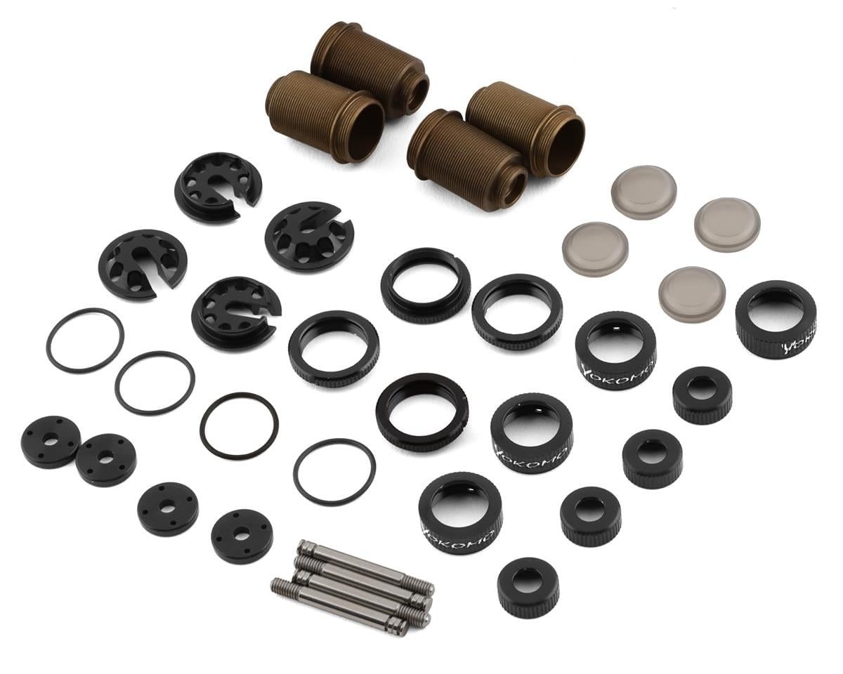 YOKY2-SBBSA ALUMINUM SLF BIG BORE KASHIMA COATED DRIFT SHOCKS SET (BLACK)