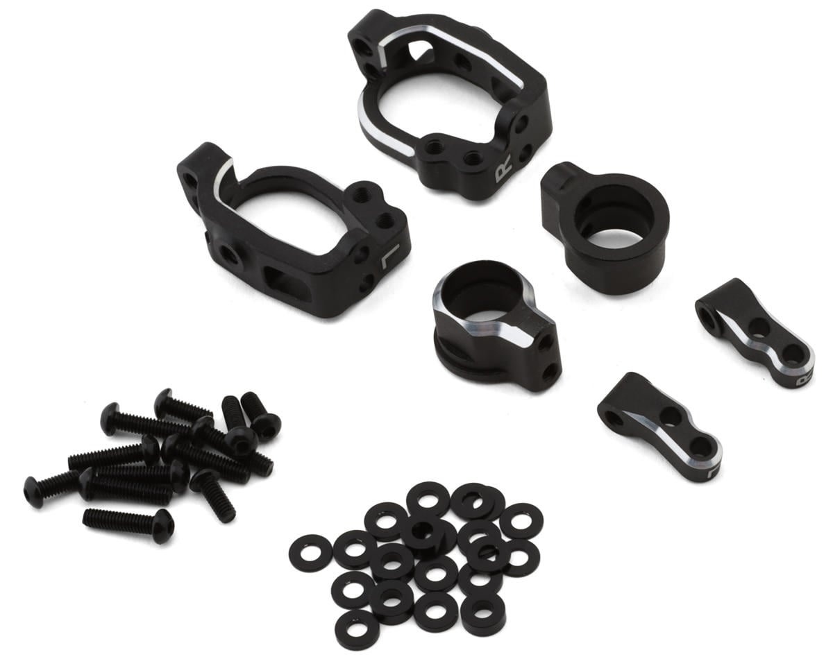 YOKRD-415SAB RD/SD/MD ALUMINUM ADJUSTABLE FRONT STEERING BLOCK SET (BLACK)