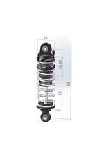HOT RACING HRAAMN63DP01 ALUMINUM DAMPER SHOCK 63MM (2) - MINI KRATON