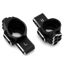 YOKOMO YOKRD-415AR CHAMFERED ALUMINUM REAR HUB CARRIER (BLACK) (2) (RD2.0/SD3.0)