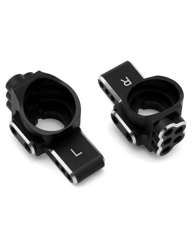 YOKOMO YOKRD-415AR CHAMFERED ALUMINUM REAR HUB CARRIER (BLACK) (2) (RD2.0/SD3.0)