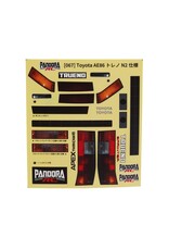 PANDORA RC PABG-3067 1/10 TOYOTA AE86 TRUENO N2 SPECIFICATION DRIFT BODY SET (CLEAR) (257-260MM)