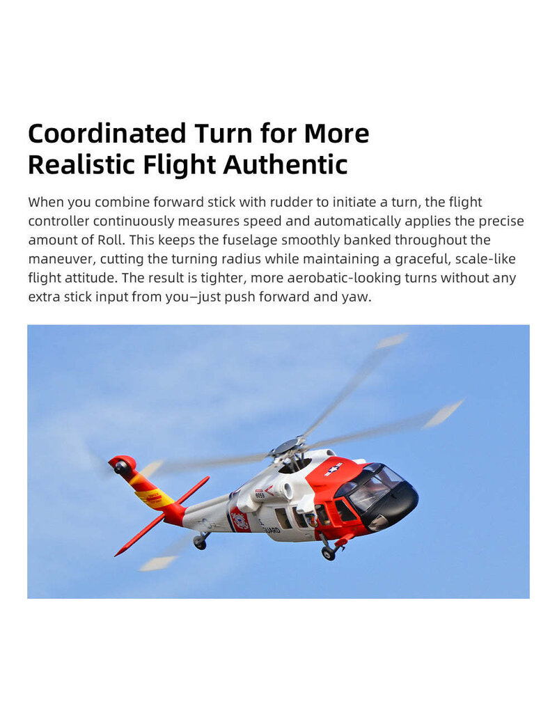 FLYWING MH-60T 470 ACE GPS/ATT SCALE RC HELICOPTER RTF: COAST GUARD WHITE/JAYHAWK