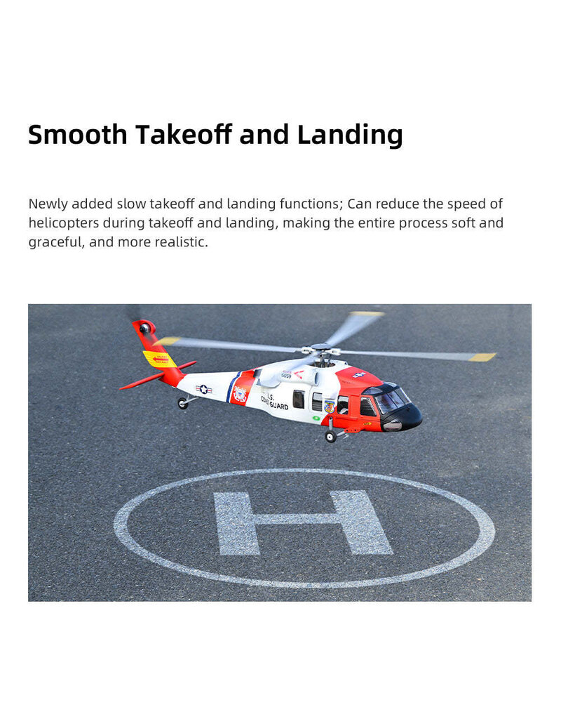 FLYWING MH-60T 470 ACE GPS/ATT SCALE RC HELICOPTER RTF: COAST GUARD WHITE/JAYHAWK