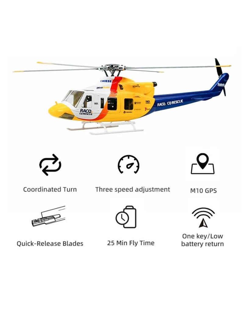 FLYWING BELL-412 470 ACE GPS/ATT SCALE RC HELICOPTER RTF