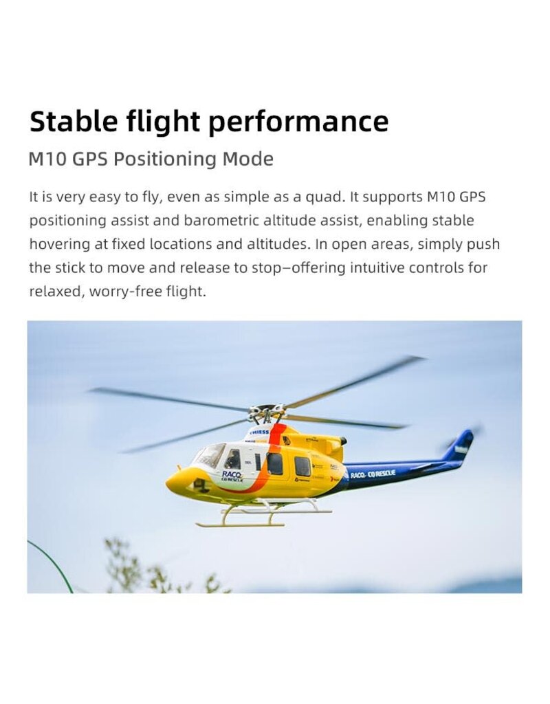 FLYWING BELL-412 470 ACE GPS/ATT SCALE RC HELICOPTER RTF