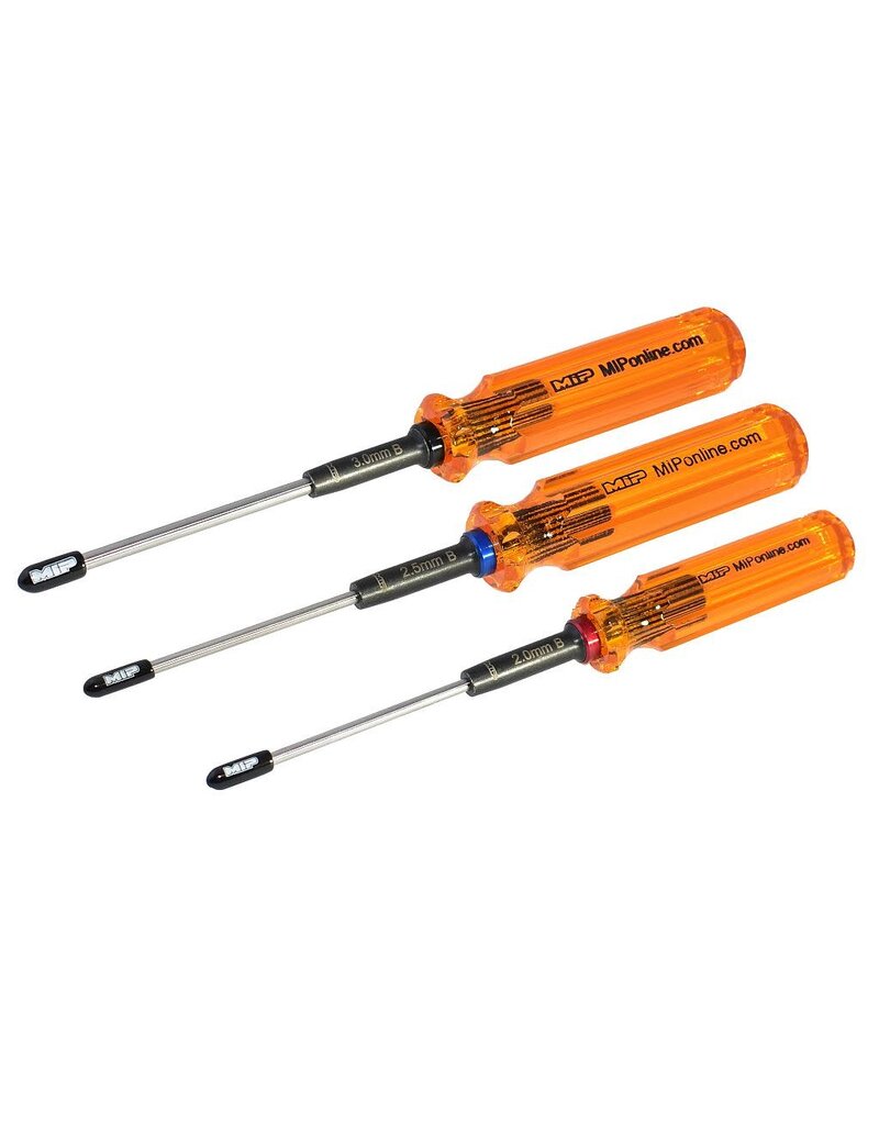 MIP MIP9606 HEX DRIVER BALL WRENCH SET, GEN 2, METRIC (3), 2.0MM, 2.5MM, 3.0MM