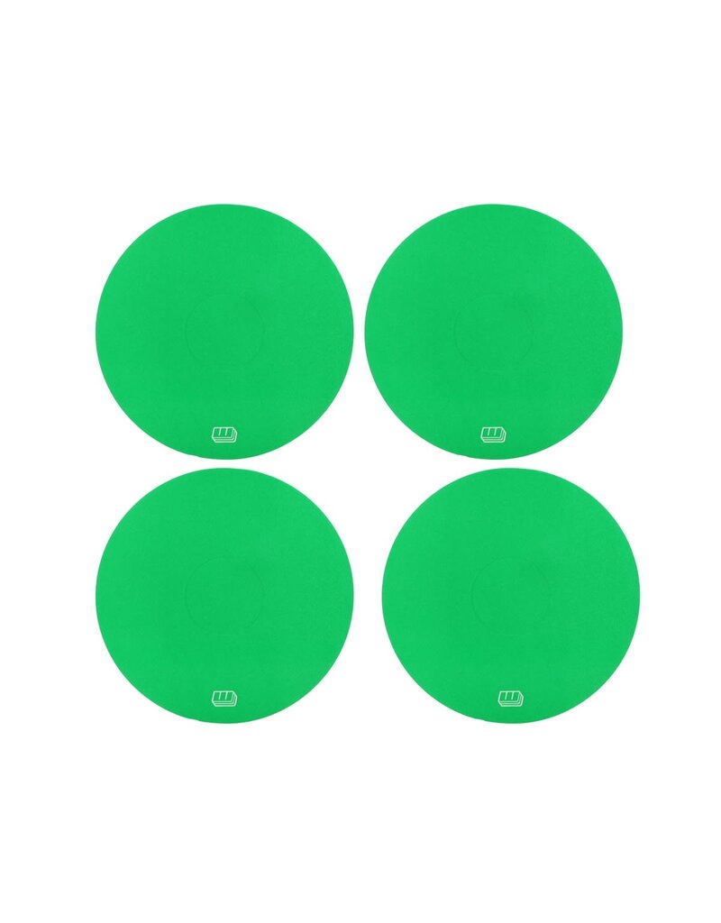 WHITZ RC RACING PRODUCTS WRP-WH-GRN WORKHORSE 2.2" 1/10 OFF-ROAD DIRT OVAL WHEEL STICKERS (GREEN) (4)