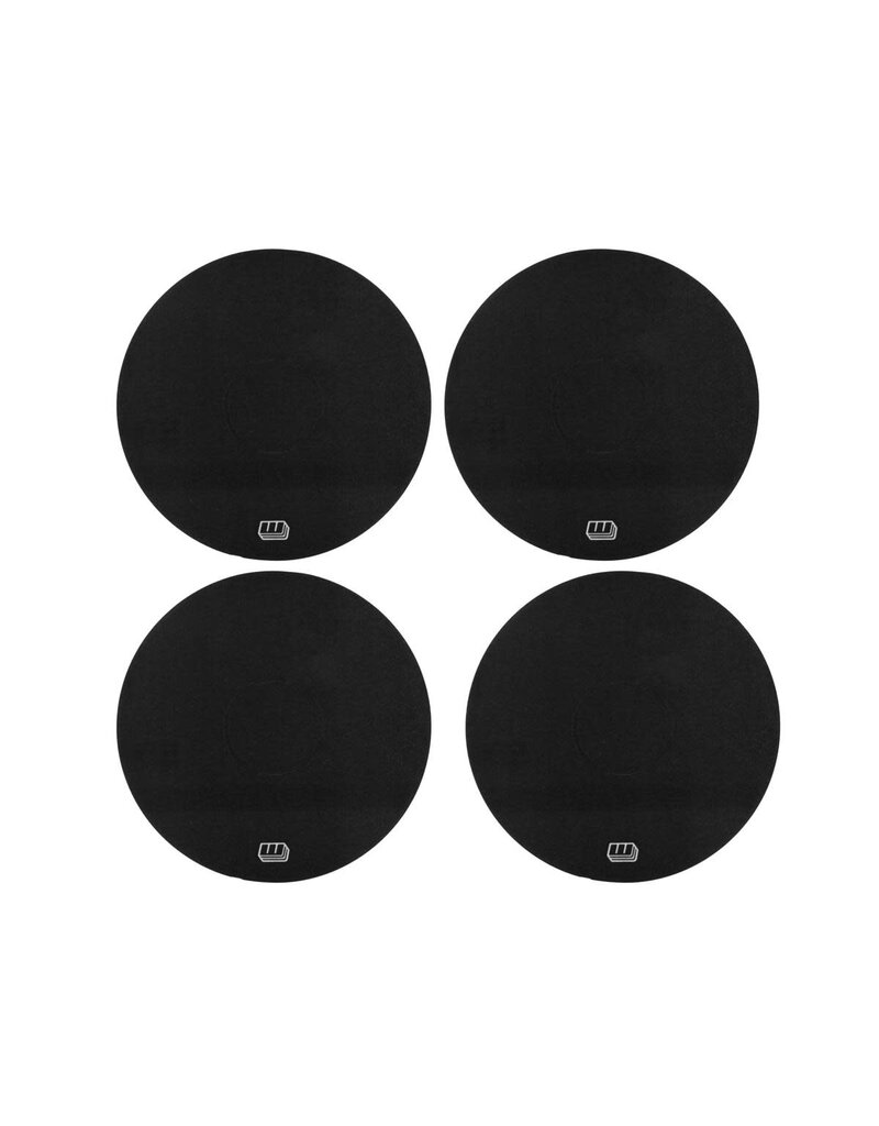 WHITZ RC RACING PRODUCTS WRP-WH-BLK WORKHORSE 2.2" 1/10 OFF-ROAD DIRT OVAL WHEEL STICKERS (BLACK) (4)
