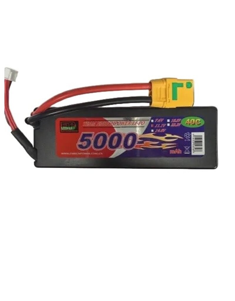 IMEX IMXFSR25116 3S LIPO 11.1C 5000MAH 40C BATTERY: XT90