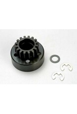 TRAXXAS TRA5215 CLUTCH BELL (15-TOOTH)/5X8X0.5MM FIBER WASHER (2)/ 5MM E-CLIP (REQUIRES 5X11X4MM BALL BEARINGS PART #4611) (1.0 METRIC PITCH)