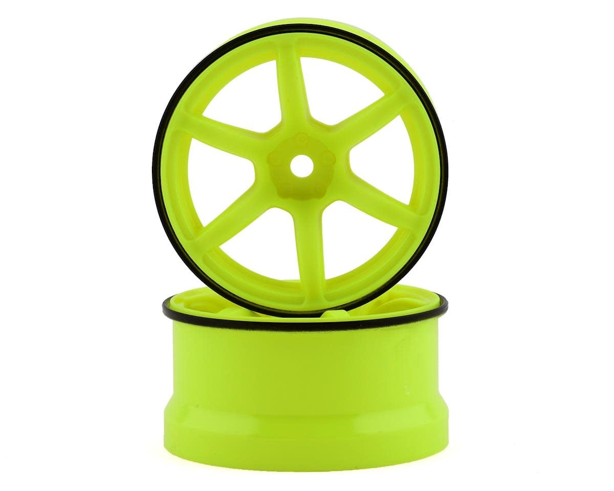 YOKRP-6313Y6A 12MM HEX RACING PERFORMER HIGH TRACTION RWD DRIFT WHEELS (YELLOW) (2) (6MM OFFSET)