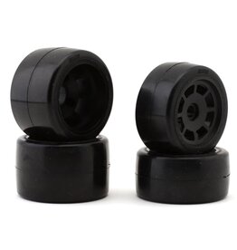 BSR RACING BXRRR1000 1/10 RACE RADIAL PAN CAR/WGT-R RUBBER BELTED PRE-MOUNTED CARPET TIRES (4)