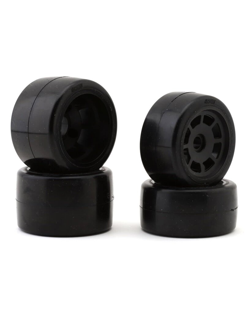 BSR RACING BXRRR1000 1/10 RACE RADIAL PAN CAR/WGT-R RUBBER BELTED PRE-MOUNTED CARPET TIRES (4)