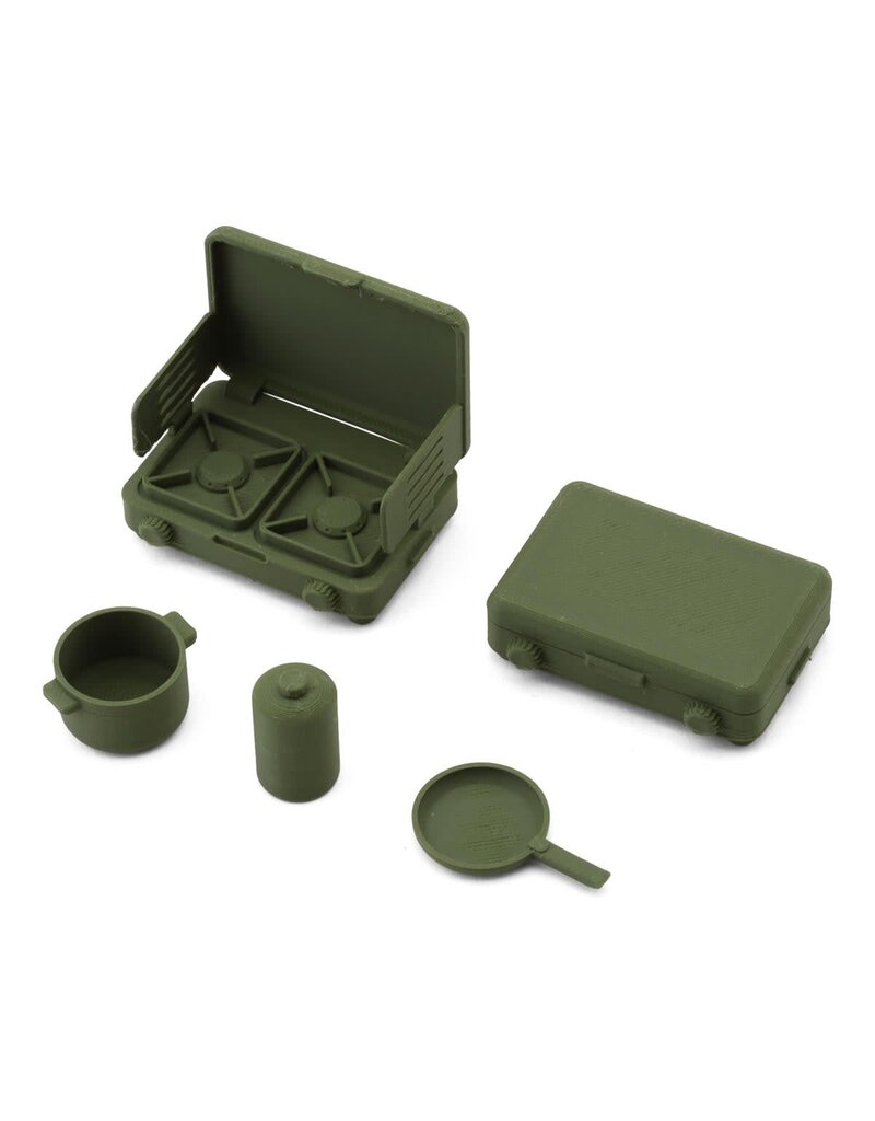 KNIGHT CUSTOMS KNI417 1/10 CAMPING STOVE SCALE ACCESSORY SET (GREEN) (PLA)