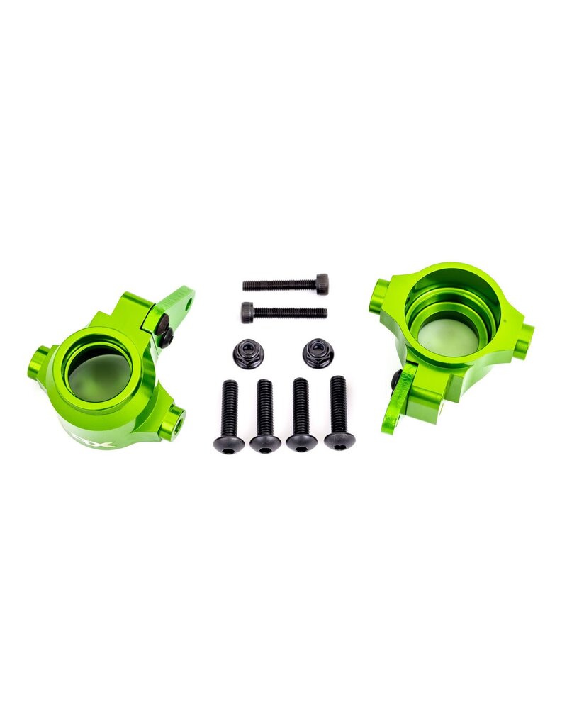 TRAXXAS TRA9635G SLEDGE GREEN ALUMINUM STEERING BLOCKS (L&R)