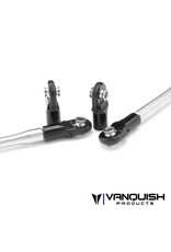 VANQUISH VPS08500 MACHINED STRAIGHT M4 ROD ENDS: BLACK (4)