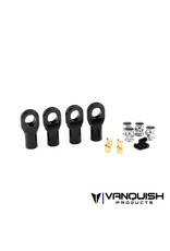 VANQUISH VPS08500 MACHINED STRAIGHT M4 ROD ENDS: BLACK (4)