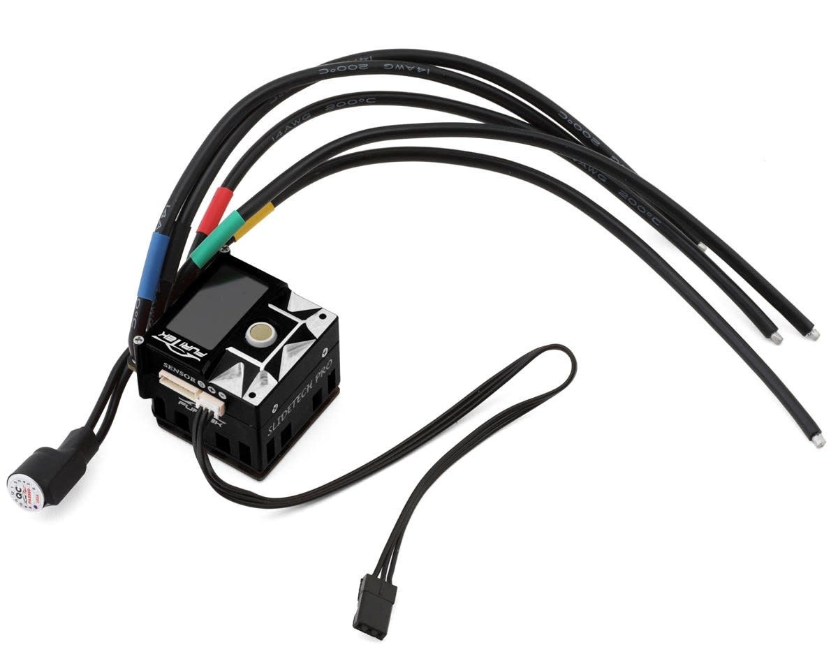 FTK-FUR-2790 SLIDETECH PRO TRACKBALL DRIFT & STOCK 1/10 SENSORED BRUSHLESS ESC W/OLED & INTERNAL FAN: BLACK