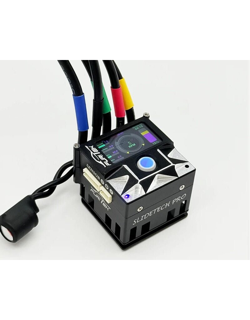 FURITEK FTK-FUR-2790 SLIDETECH PRO TRACKBALL DRIFT & STOCK 1/10 SENSORED BRUSHLESS ESC W/OLED & INTERNAL FAN: BLACK