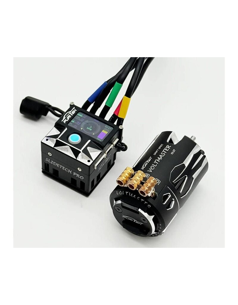 FURITEK FTK-FUR-2793 SLIDEVOLT PRO 1/10 DRIFT SENSORED BRUSHLESS ESC & MOTOR COMBO (10.5T): BLACK
