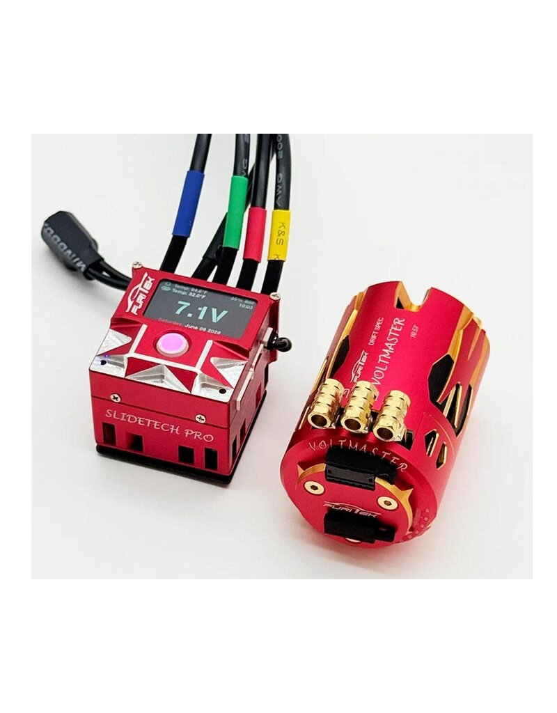 FURITEK FTK-FUR-2794 SLIDEVOLT PRO 1/10 DRIFT SENSORED BRUSHLESS ESC & MOTOR COMBO (10.5T): RED