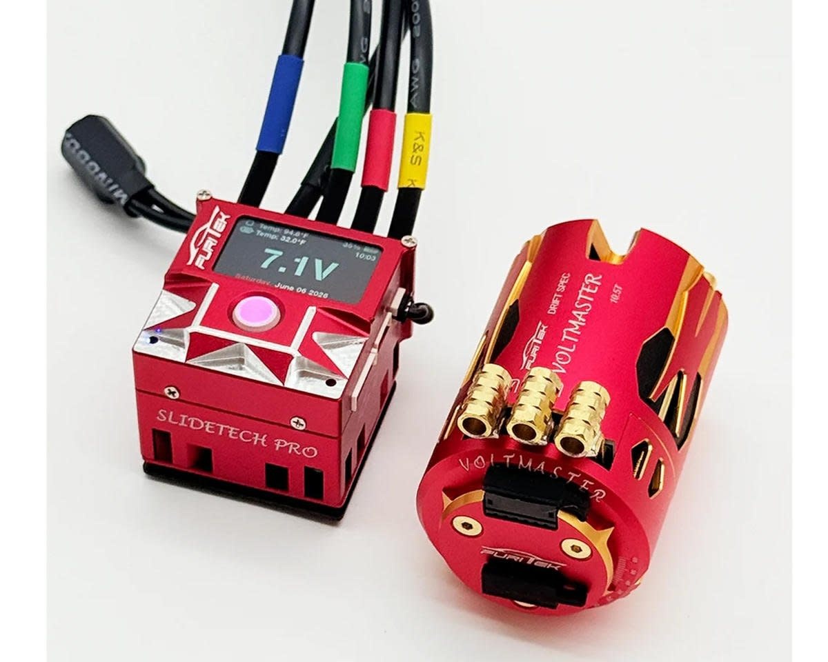 FTK-FUR-2794 SLIDEVOLT PRO 1/10 DRIFT SENSORED BRUSHLESS ESC & MOTOR COMBO (10.5T): RED